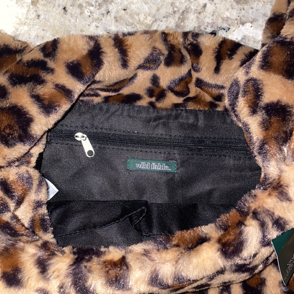Fur Leopard handbag purse - Picture 4 of 5
